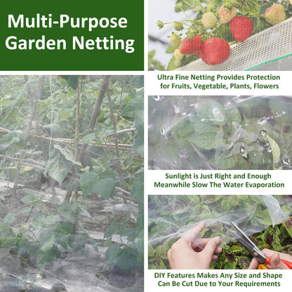 4 x10 ft Black Garden Netting Row Cover, Ultra Fine Mesh for Protection Row Cover Raised Bed Screen Mesh Greenhouse Mosquito Net, Protecting Tree Plants Vegetable Flowers Fruits