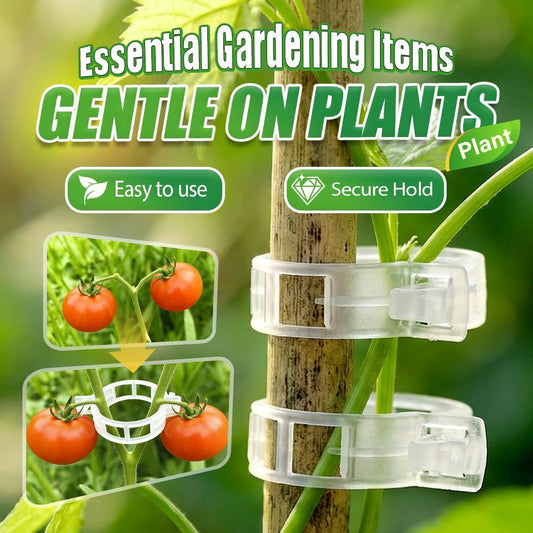 Secured Plastic Plant Clip, 2026 Upgraded Plant Support Clips Reusable Garden Clips, Plant Support Clips Garden Climbing Vines Fixing Clip Trellis Clips Climbing Tomato Clip (Green, 50pcs)