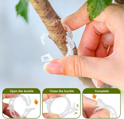Secured Plastic Plant Clip, 2026 Upgraded Plant Support Clips Reusable Garden Clips, Plant Support Clips Garden Climbing Vines Fixing Clip Trellis Clips Climbing Tomato Clip (Green, 50pcs)