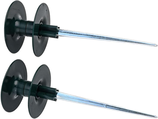 Garden Hose Smooth Roller Guide with Heavy Duty Zinc Spike, ABS Resin Wheel for Hose Protection Around Plants(2pcs)