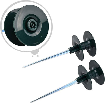 Garden Hose Smooth Roller Guide with Heavy Duty Zinc Spike, ABS Resin Wheel for Hose Protection Around Plants(2pcs)