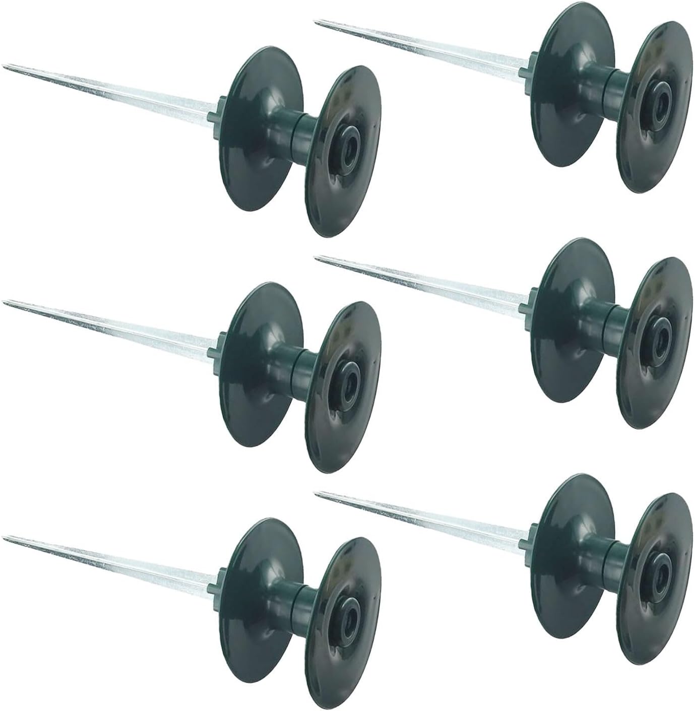 Garden Hose Smooth Roller Guide with Heavy Duty Zinc Spike, ABS Resin Wheel for Hose Protection Around Plants(2pcs)