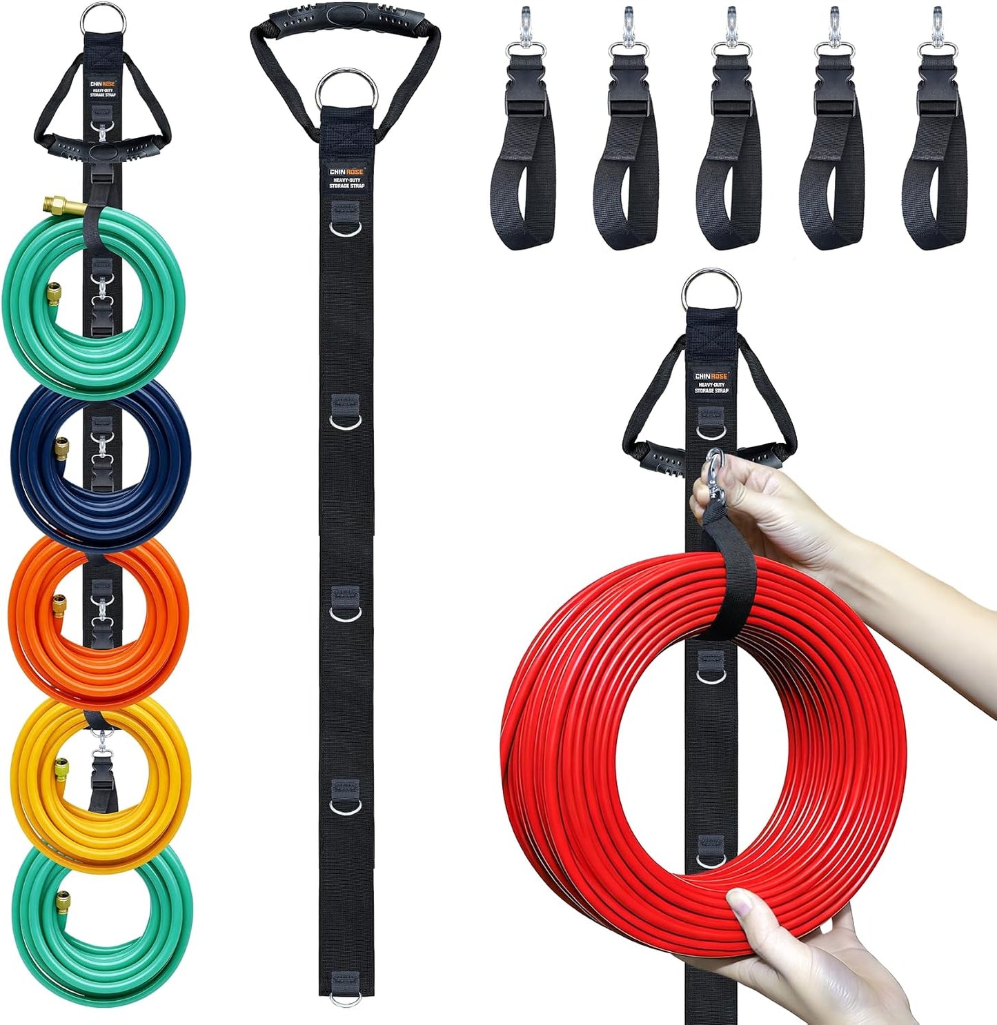Adjustable Wall Mounted Extension Cord Organizer 2-Pack
