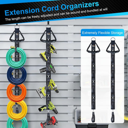 Adjustable Wall Mounted Extension Cord Organizer 2-Pack