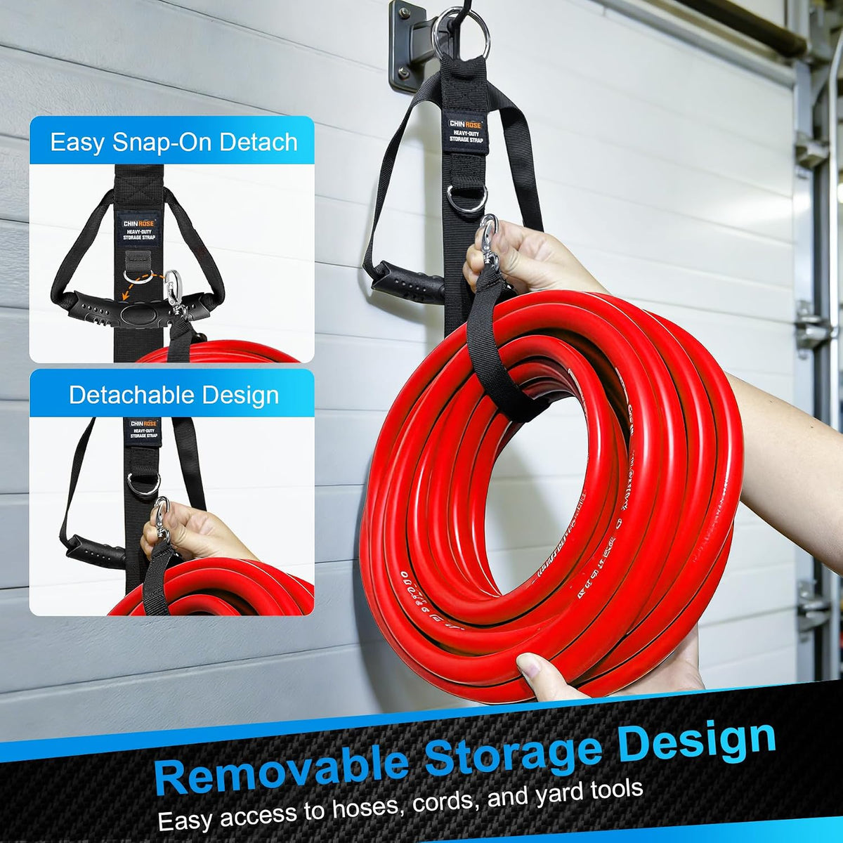 Adjustable Wall Mounted Extension Cord Organizer 2-Pack