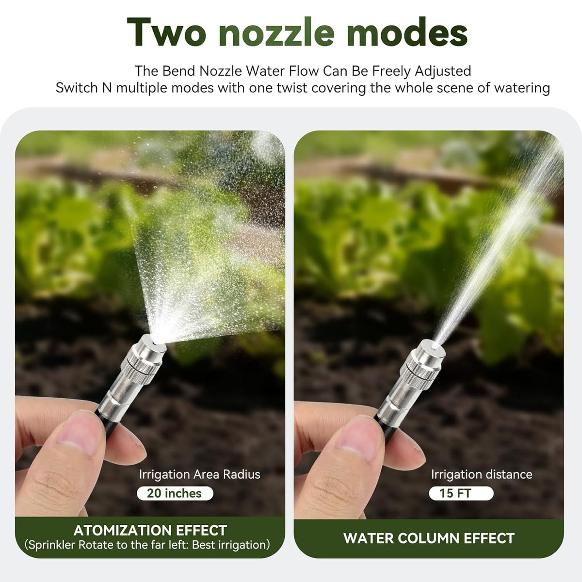 75FT High-Flow Garden Irrigation System, 12mm Main Tubing, 40 Nozzles