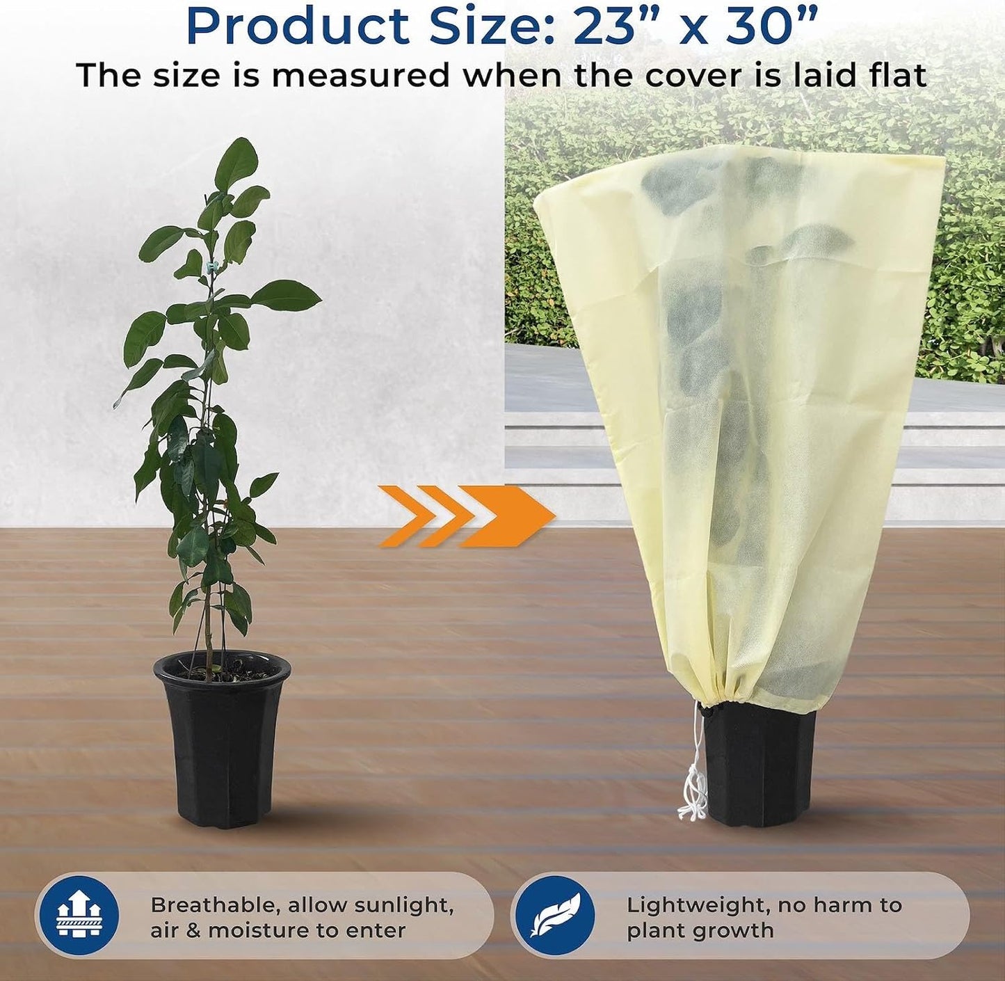 Plant Covers Freeze Protection, 10 ft x 30 ft 1.2oz Frost Blankets for Outdoor Plants in Winter, Floating Row Cover for Vegetable Garden, Frost Cloth Plant Freeze Protection