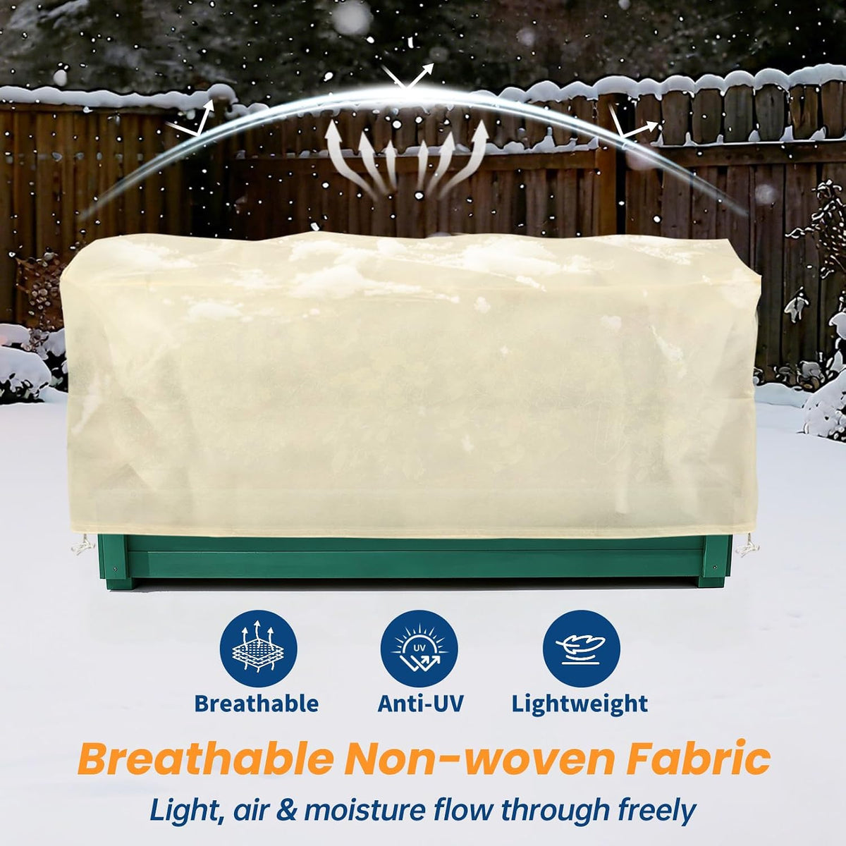 Plant Covers Freeze Protection, 10 ft x 30 ft 1.2oz Frost Blankets for Outdoor Plants in Winter, Floating Row Cover for Vegetable Garden, Frost Cloth Plant Freeze Protection