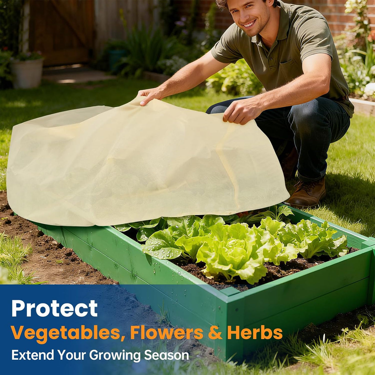 Plant Covers Freeze Protection, 10 ft x 30 ft 1.2oz Frost Blankets for Outdoor Plants in Winter, Floating Row Cover for Vegetable Garden, Frost Cloth Plant Freeze Protection