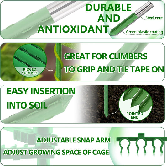 3 Pack Tomato Cages - Tomato Trellis Plant Support Stake Cage for Garden and Pots, Adjustable Tomato Plant Cage Tall Up to 48 Inch for Raised Garden Bed Outdoor Climbing Plants Vegetables