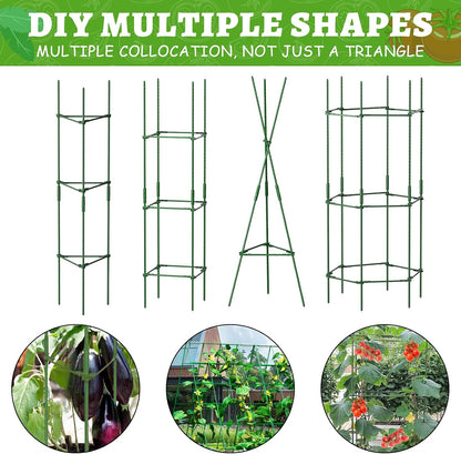 3 Pack Tomato Cages - Tomato Trellis Plant Support Stake Cage for Garden and Pots, Adjustable Tomato Plant Cage Tall Up to 48 Inch for Raised Garden Bed Outdoor Climbing Plants Vegetables