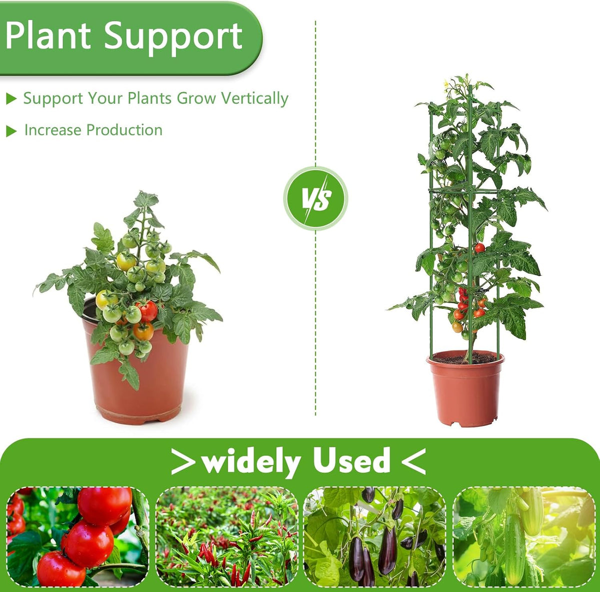 3 Pack Tomato Cages - Tomato Trellis Plant Support Stake Cage for Garden and Pots, Adjustable Tomato Plant Cage Tall Up to 48 Inch for Raised Garden Bed Outdoor Climbing Plants Vegetables