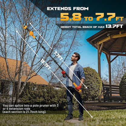 Electric Pole Pruner, 1.6" Crodless Pruning Shears for Tree Trimming
