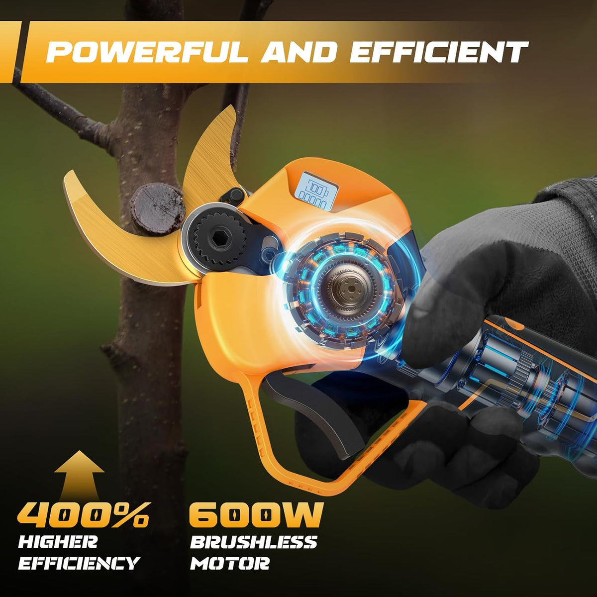 Electric Pole Pruner, 1.6" Crodless Pruning Shears for Tree Trimming