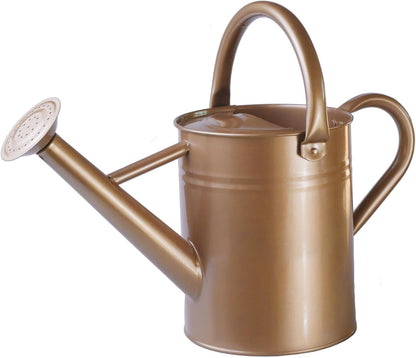 Metal Watering Can for Outdoor Plants, 1 Gallon Galvanized Steel Watering Can with Removable spout for Outdoor & Indoor Use, Perfect for Garden Flower, Houseplants, Copper