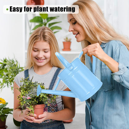 Metal Watering Can for Outdoor Plants, 1 Gallon Galvanized Steel Watering Can with Removable spout for Outdoor & Indoor Use, Perfect for Garden Flower, Houseplants, Copper