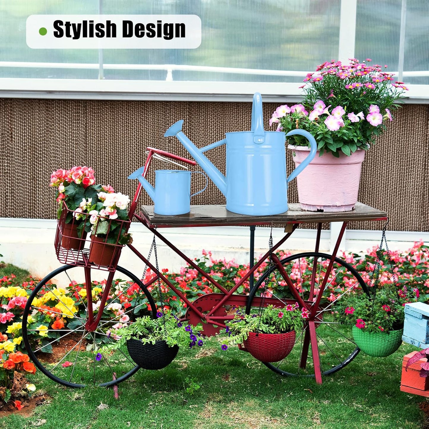 Metal Watering Can for Outdoor Plants, 1 Gallon Galvanized Steel Watering Can with Removable spout for Outdoor & Indoor Use, Perfect for Garden Flower, Houseplants, Copper