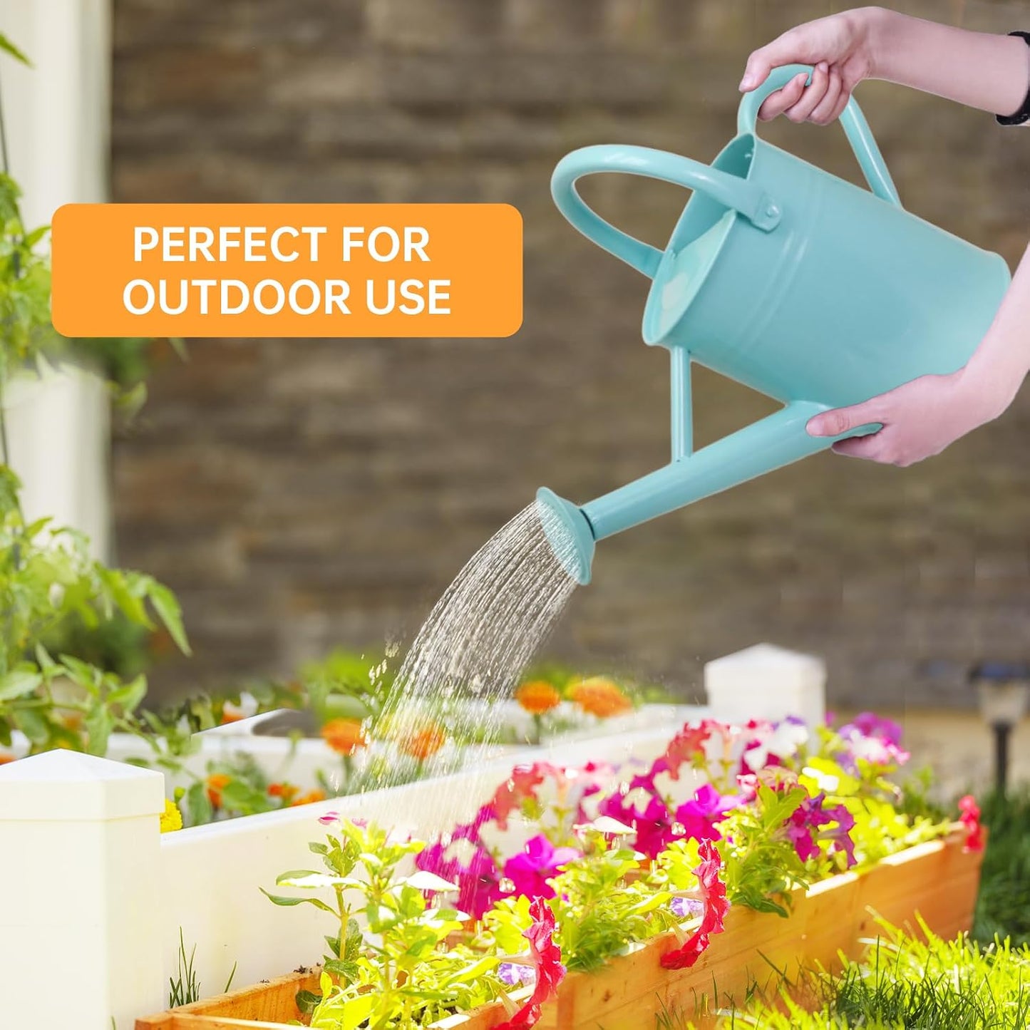 Metal Watering Can for Outdoor Plants, 1 Gallon Galvanized Steel Watering Can with Removable spout for Outdoor & Indoor Use, Perfect for Garden Flower, Houseplants, Copper