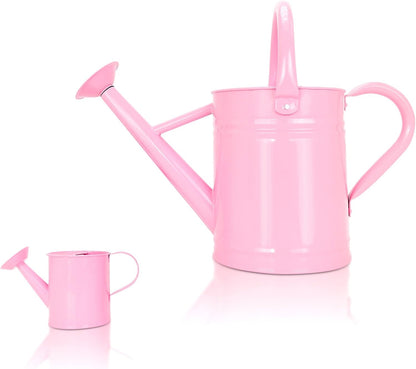 Metal Watering Can for Outdoor Plants, 1 Gallon Galvanized Steel Watering Can with Removable spout for Outdoor & Indoor Use, Perfect for Garden Flower, Houseplants, Copper