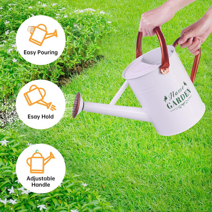 Metal Watering Can for Outdoor Plants, 1 Gallon Galvanized Steel Watering Can with Removable spout for Outdoor & Indoor Use, Perfect for Garden Flower, Houseplants, Copper