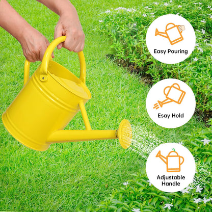 Metal Watering Can for Outdoor Plants, 1 Gallon Galvanized Steel Watering Can with Removable spout for Outdoor & Indoor Use, Perfect for Garden Flower, Houseplants, Copper