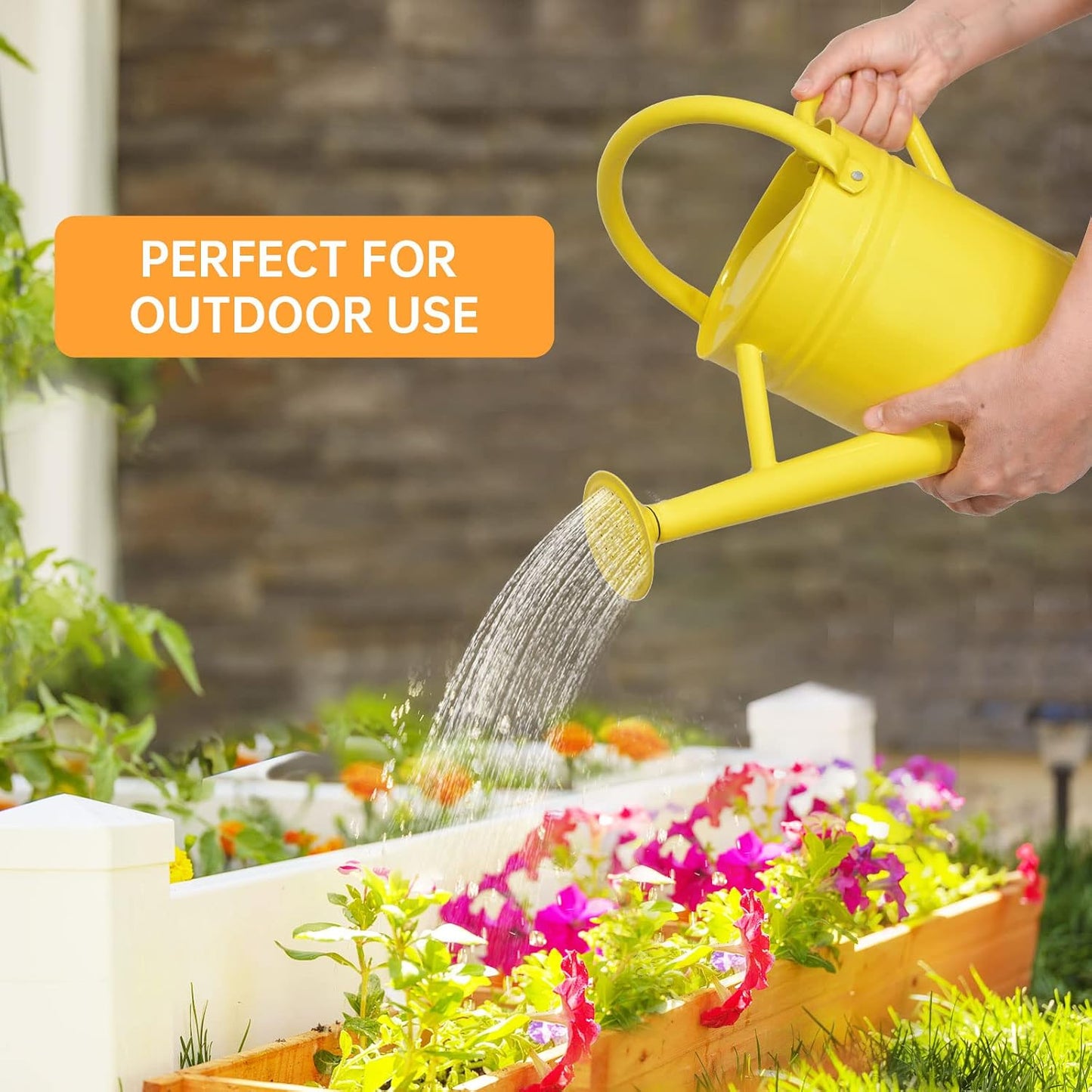 Metal Watering Can for Outdoor Plants, 1 Gallon Galvanized Steel Watering Can with Removable spout for Outdoor & Indoor Use, Perfect for Garden Flower, Houseplants, Copper