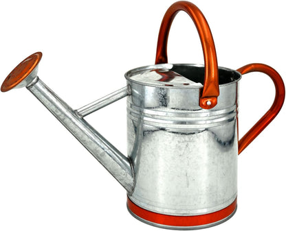 Metal Watering Can for Outdoor Plants, 1 Gallon Galvanized Steel Watering Can with Removable spout for Outdoor & Indoor Use, Perfect for Garden Flower, Houseplants, Copper