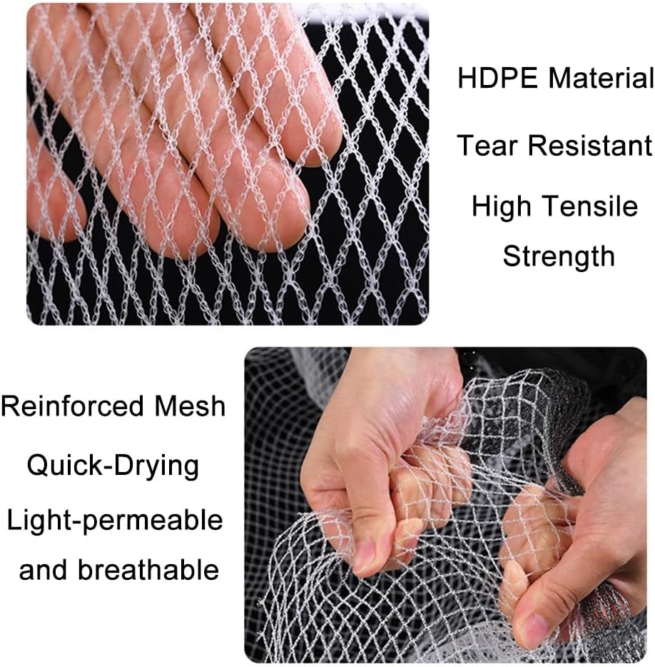 Heavy Duty Hail Netting for Garden - HDPE Mesh Cover for Fruit and Vegetable Protection - Weather-Resistant and Tear-Proof Design Reusable Floating Row Cover Net(2 x 5 m/6.6 x 16.4 ft) - Colors B