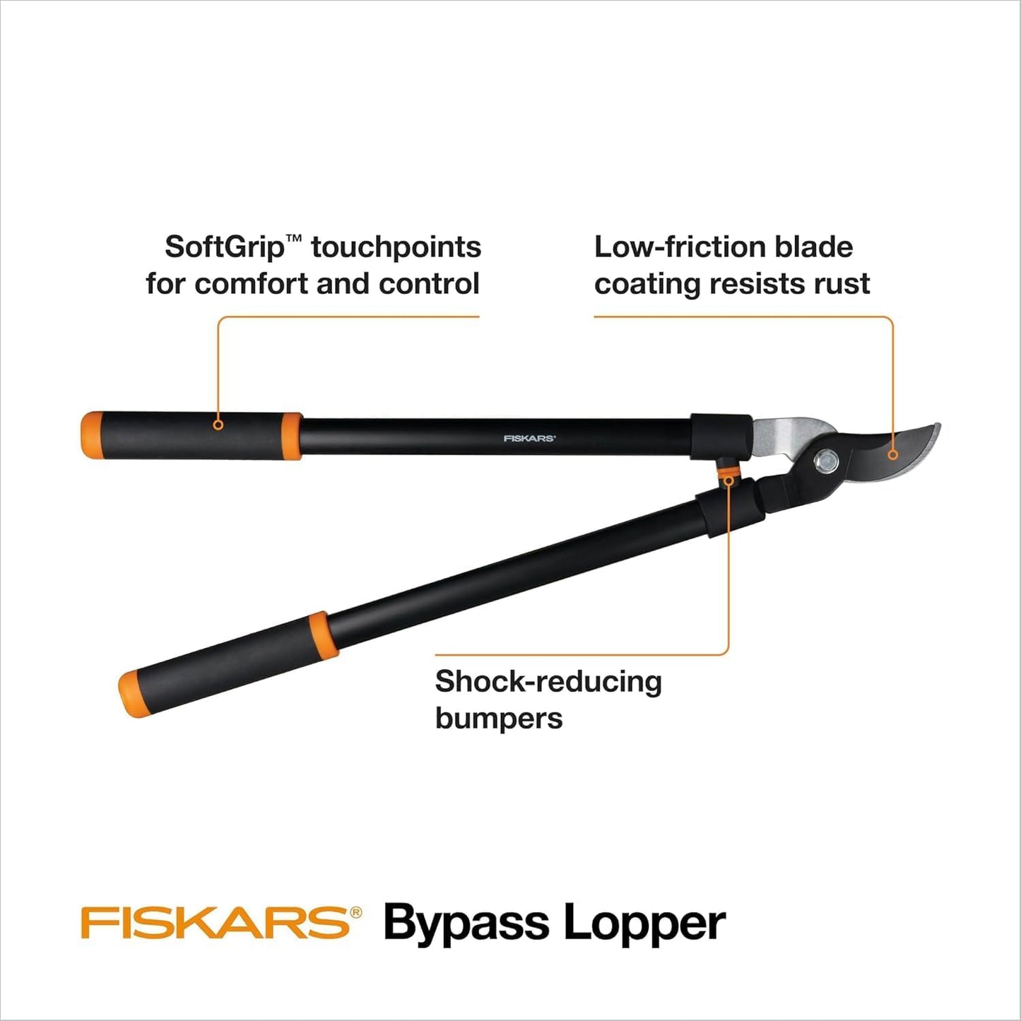 28” Garden Bypass Loppers, Tree Trimmer with 1.5" Cut Capacity