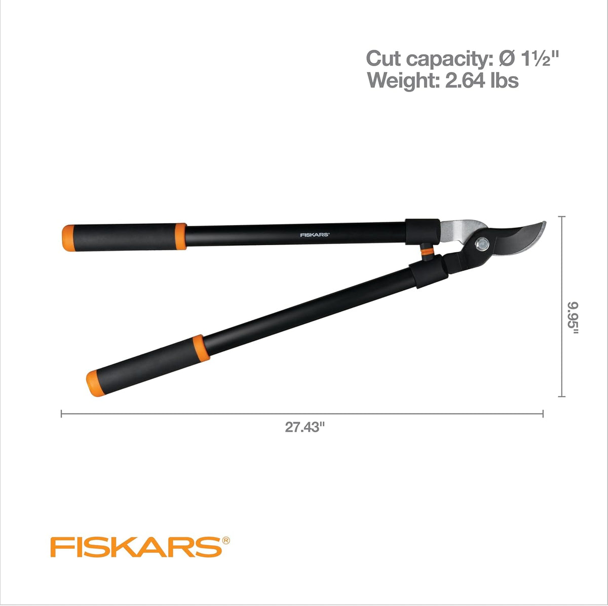 28” Garden Bypass Loppers, Tree Trimmer with 1.5" Cut Capacity