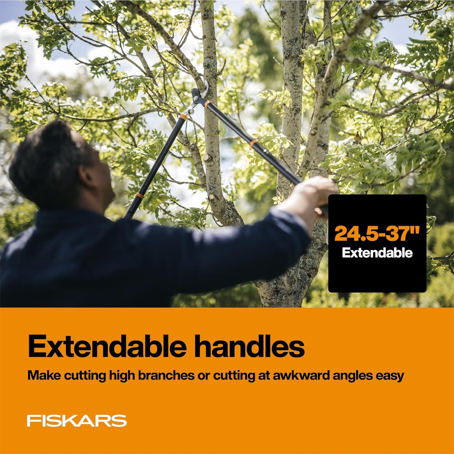 28” Garden Bypass Loppers, Tree Trimmer with 1.5" Cut Capacity