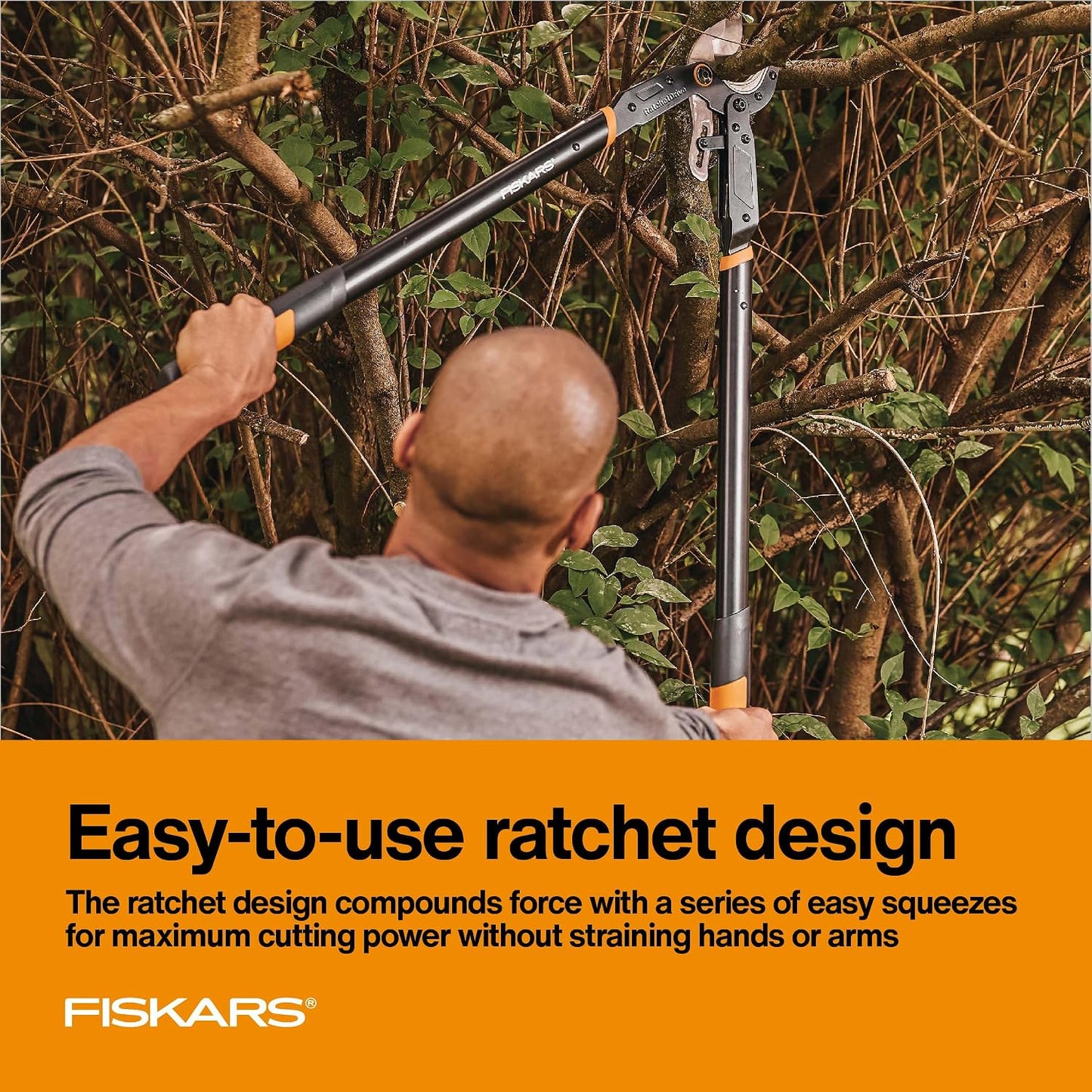 28” Garden Bypass Loppers, Tree Trimmer with 1.5" Cut Capacity