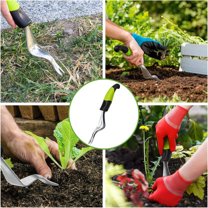 Hand Weeder Tool, Premium Weed Puller Tool for Garden, Gardening Hand Tool with Ergonomic Handle (Orange)