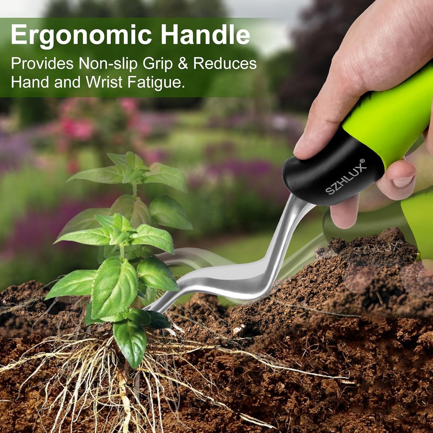 Hand Weeder Tool, Premium Weed Puller Tool for Garden, Gardening Hand Tool with Ergonomic Handle (Orange)