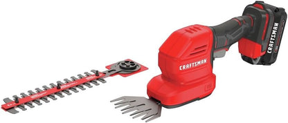 CRAFTSMAN CMCSS800C1R V20 2-in-1 Lithium-Ion Cordless 8 in. Hedge Trimmer and 4 in. Grass Shear Kit (1.5 Ah) (Renewed)