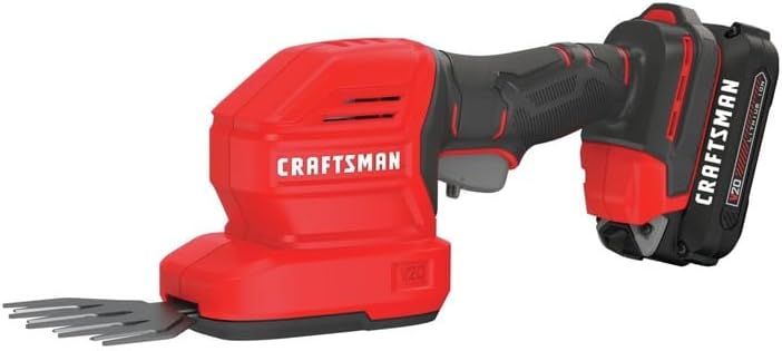 CRAFTSMAN CMCSS800C1R V20 2-in-1 Lithium-Ion Cordless 8 in. Hedge Trimmer and 4 in. Grass Shear Kit (1.5 Ah) (Renewed)