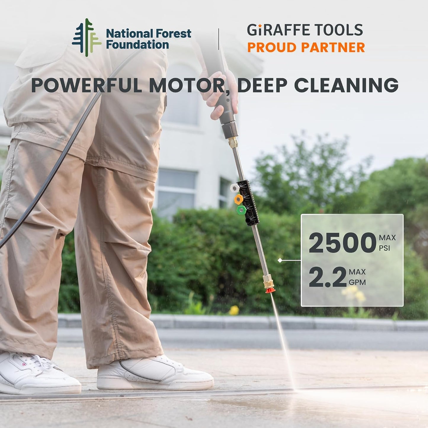 Grandfalls Retractable Wall Mount Pressure Washer G20, 65FT