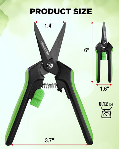 2-Pack 6-Inch Garden Pruning Shears