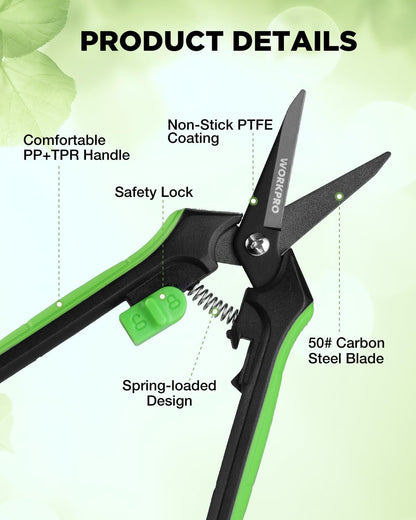 2-Pack 6-Inch Garden Pruning Shears