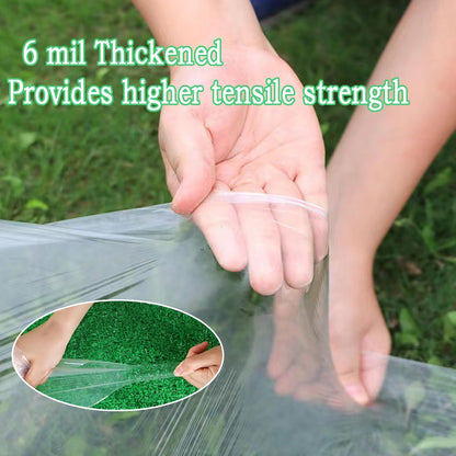 8x26 FT Greenhouse Plastic Sheeting, 6 Mil Clear Poly Film Cover