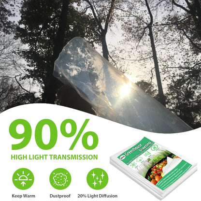 8x26 FT Greenhouse Plastic Sheeting, 6 Mil Clear Poly Film Cover