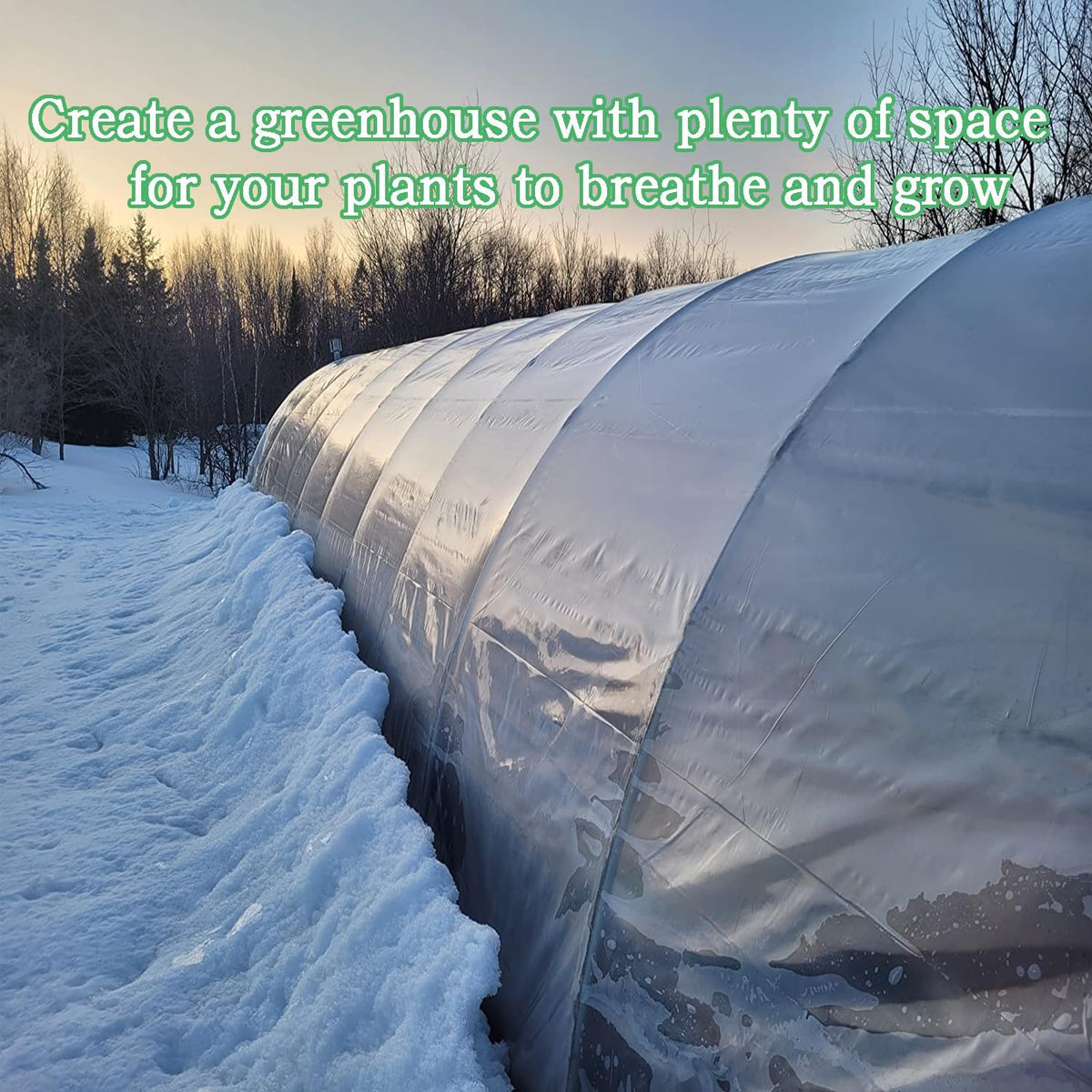 8x26 FT Greenhouse Plastic Sheeting, 6 Mil Clear Poly Film Cover