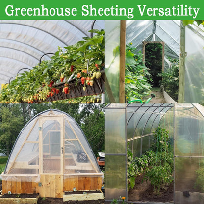 8x26 FT Greenhouse Plastic Sheeting, 6 Mil Clear Poly Film Cover