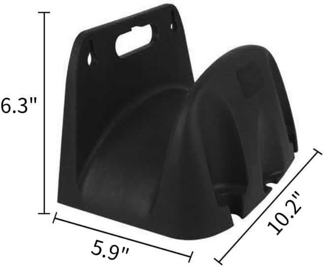Garden Hose Reel Wall Mount Holder for Yard Organization - Premium Plastic Water Hose Holder, Small Setup for Garage, Holds 65' Feet Hose, Outside Storage with Pipe Hook Support, Under $30