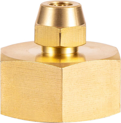 2 Pack Garden Hose Adapter, Solid Brass Standard 3/4" Female Thread to 1/4" Dual Tube Adapter for Water Hose,Convert 3/4" Garden Hose to 1/4" Tube