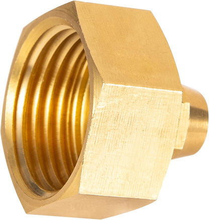 2 Pack Garden Hose Adapter, Solid Brass Standard 3/4" Female Thread to 1/4" Dual Tube Adapter for Water Hose,Convert 3/4" Garden Hose to 1/4" Tube