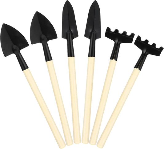 8-Pack Mini Gardening Tool Sets, Metal, Wood