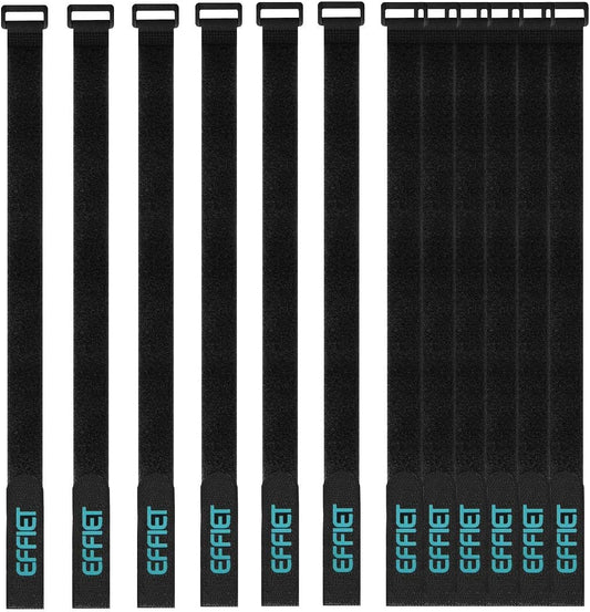 12 Packs Fastening Cord Wrap 1 x 24 Inches Hook and Loop Cinch Straps, Adjustable Adhesive Extension Hose Storage Strap, Securing Bike Sleeping Bag for Yoga Mat