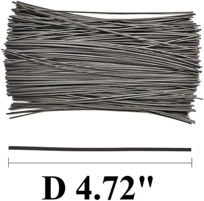 300Pcs Plastic Twist Ties, Garden Plant Twist Tie Cable Tie, Plastic Cable Ties for Bread Candy Bags, Gift Bags (Black,8 Inches)