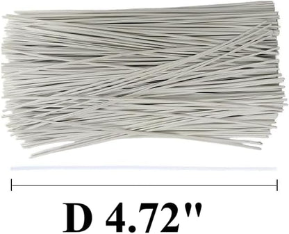 300Pcs Plastic Twist Ties, Garden Plant Twist Tie Cable Tie, Plastic Cable Ties for Bread Candy Bags, Gift Bags (Black,8 Inches)